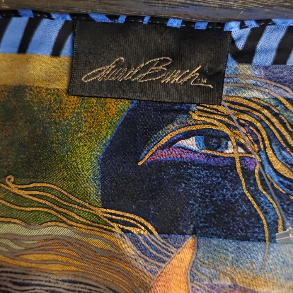 Laurel Burch Multicolor Artistic Design Scarf